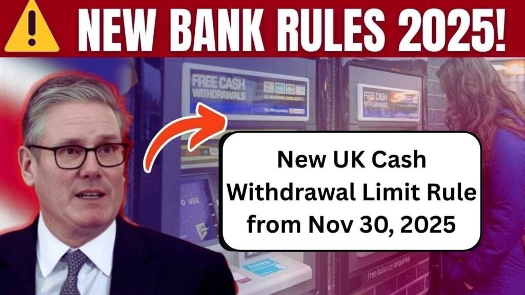 New UK Cash Withdrawal Rule From 30 November 2025